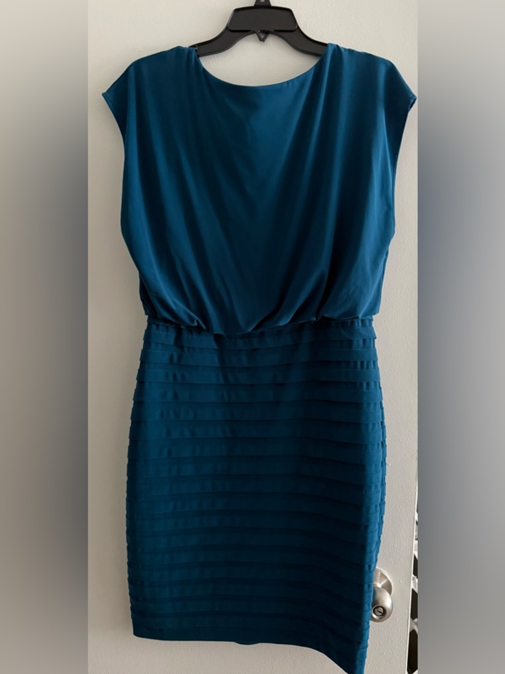 Adrianna Papell Teal Blouson Dress
